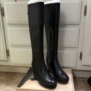 Max Studio Elegant Black Over the Knee Boots
